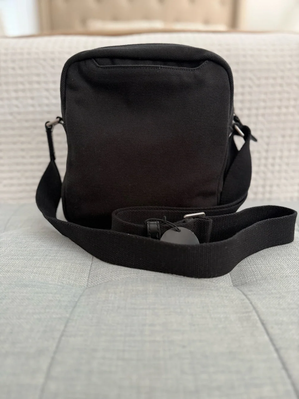 ECCO Kasan Messenger Canvas Cow Leather Black